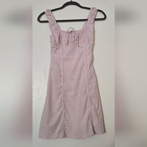 H&M Dusty Rose Eyelet Dress